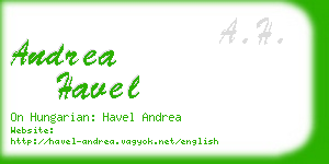 andrea havel business card